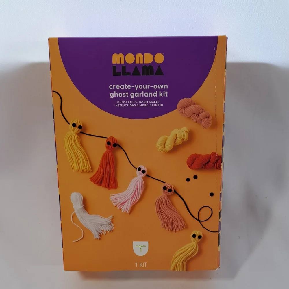 Mondo Llama DIY Ghost Garland Kit - Orange, Pink, White